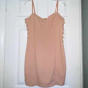 Pink Nude Mini Dress